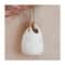 Hello Honey® 9.5" White Distressed Volcano Finish Hanging Stoneware Planter with Jute Rope Hanger